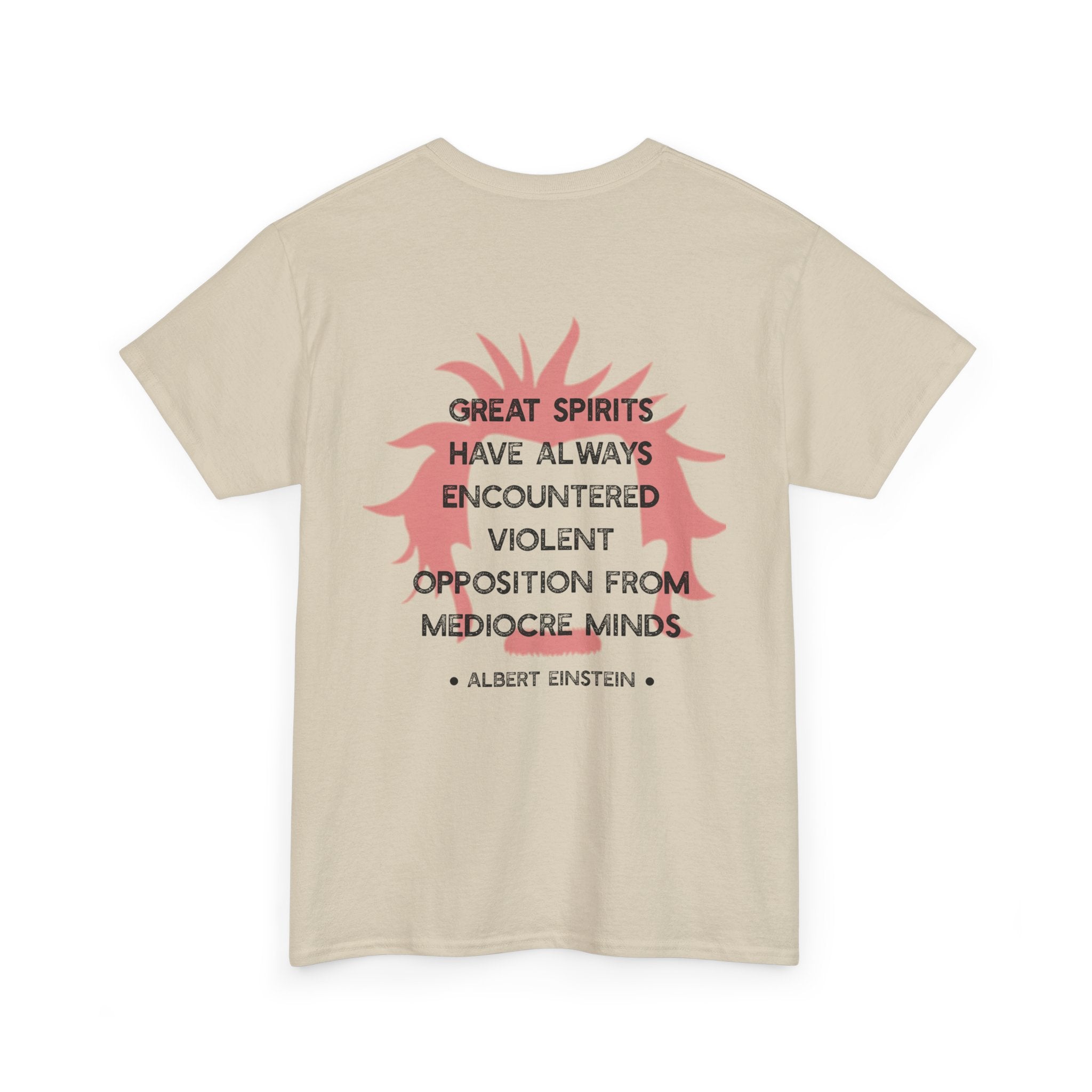 Albert Einstein quote tee | Great spirits have always encountered violent opposition