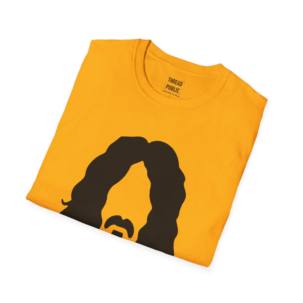 Frank Zappa Quote T-Shirt | Minimal Portrait, Back Typography