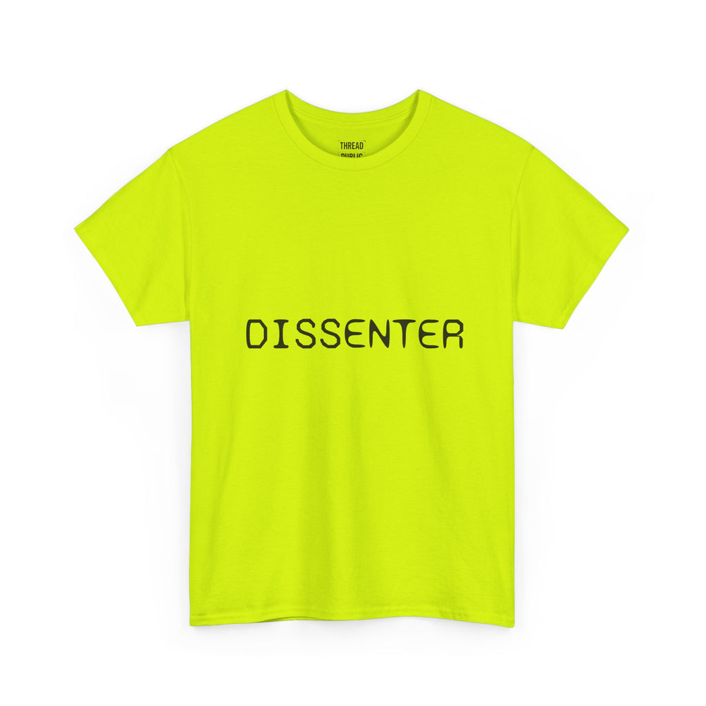 DISSENTER T-Shirt | Minimal Text Tee, Bold Statement Shirt