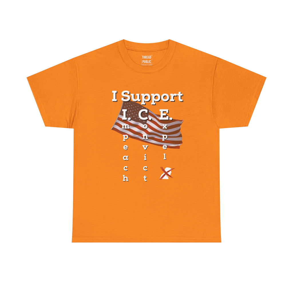 I Support I.C.E. (Read It Again) — Satirical Political T-Shirt