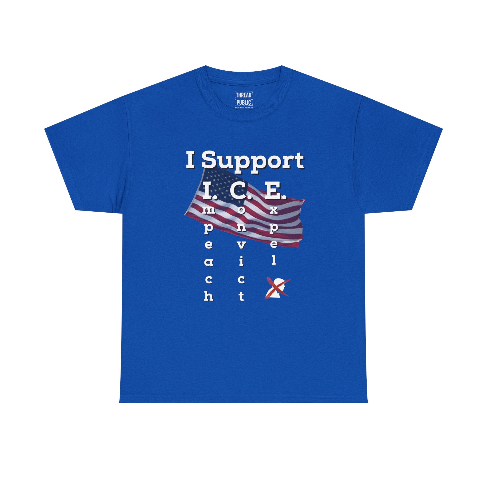 I Support I.C.E. (Read It Again) — Satirical Political T-Shirt
