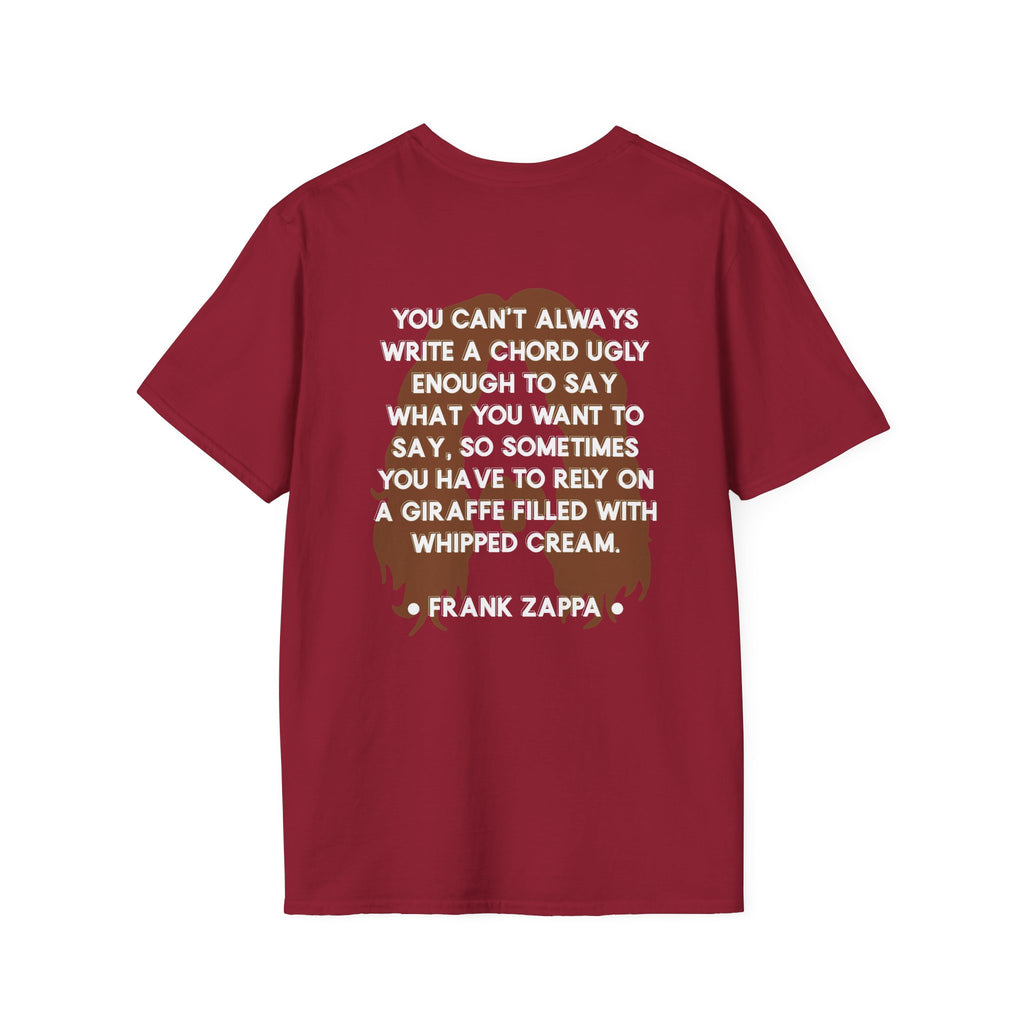 Zappa Quote T-Shirt | Minimal Portrait, Back Typography