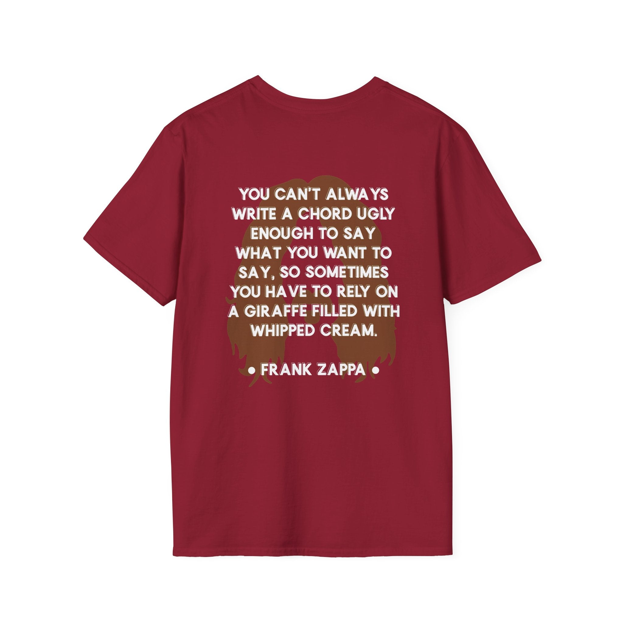 Zappa Quote T-Shirt | Minimal Portrait, Back Typography