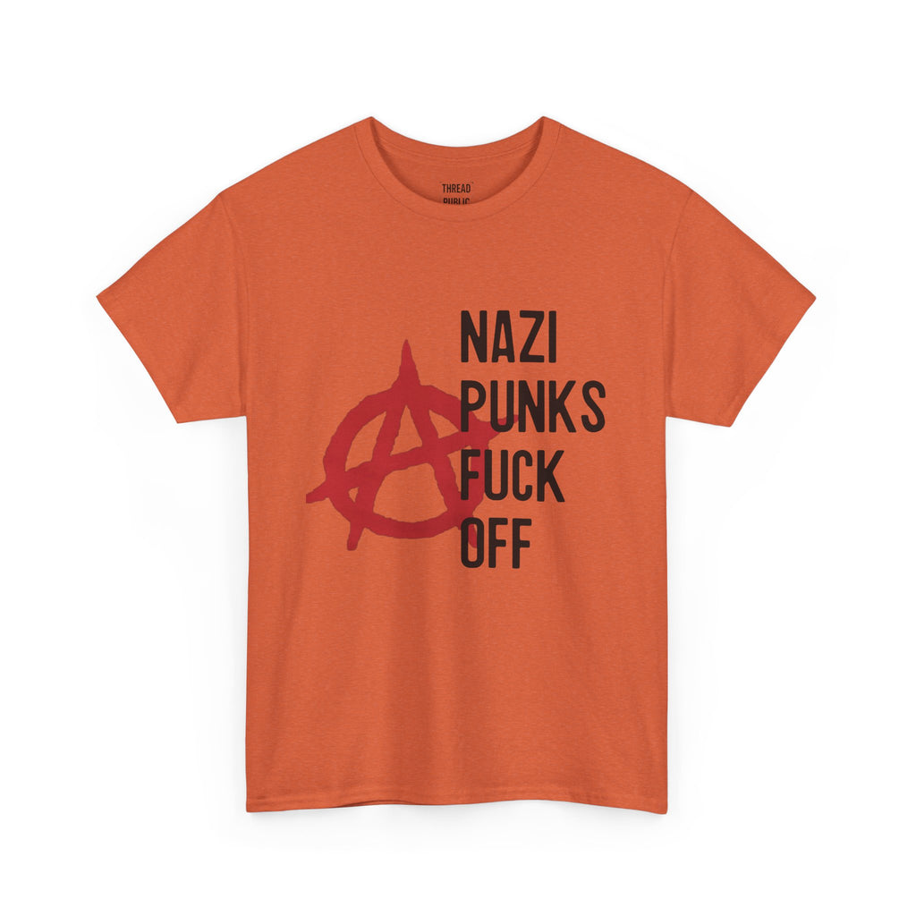 Anarchy Symbol with "Nazi Punks F*** Off" Tee | Punk Protest Shirt