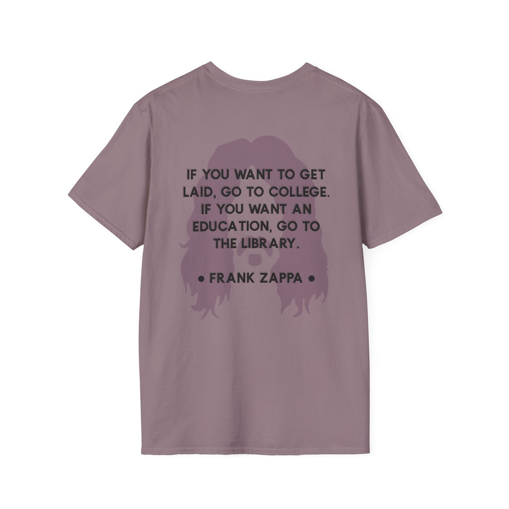 Copy of Copy of Frank Zappa Quote T-Shirt | Minimal Portrait, Back Typography