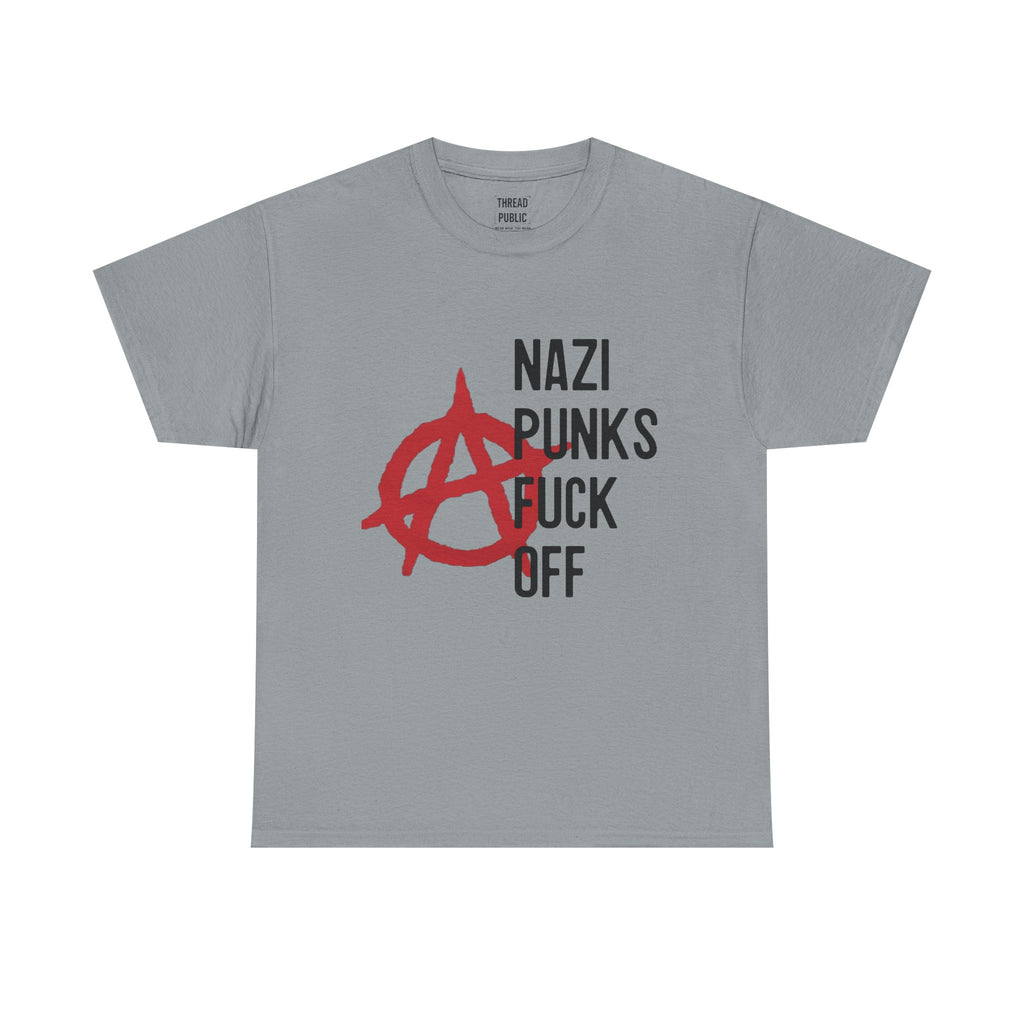Anarchy Symbol with "Nazi Punks F*** Off" Tee | Punk Protest Shirt