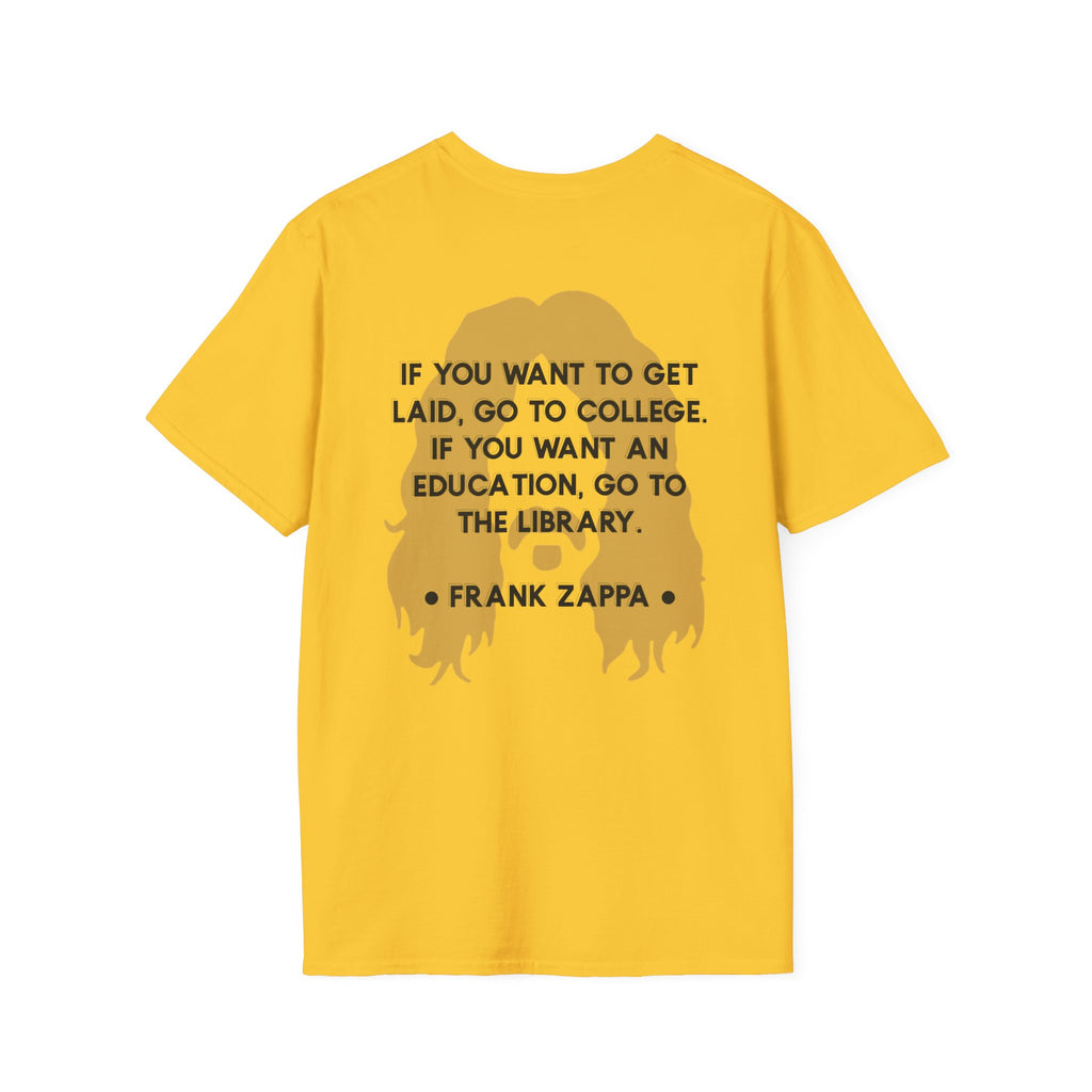 Copy of Copy of Frank Zappa Quote T-Shirt | Minimal Portrait, Back Typography