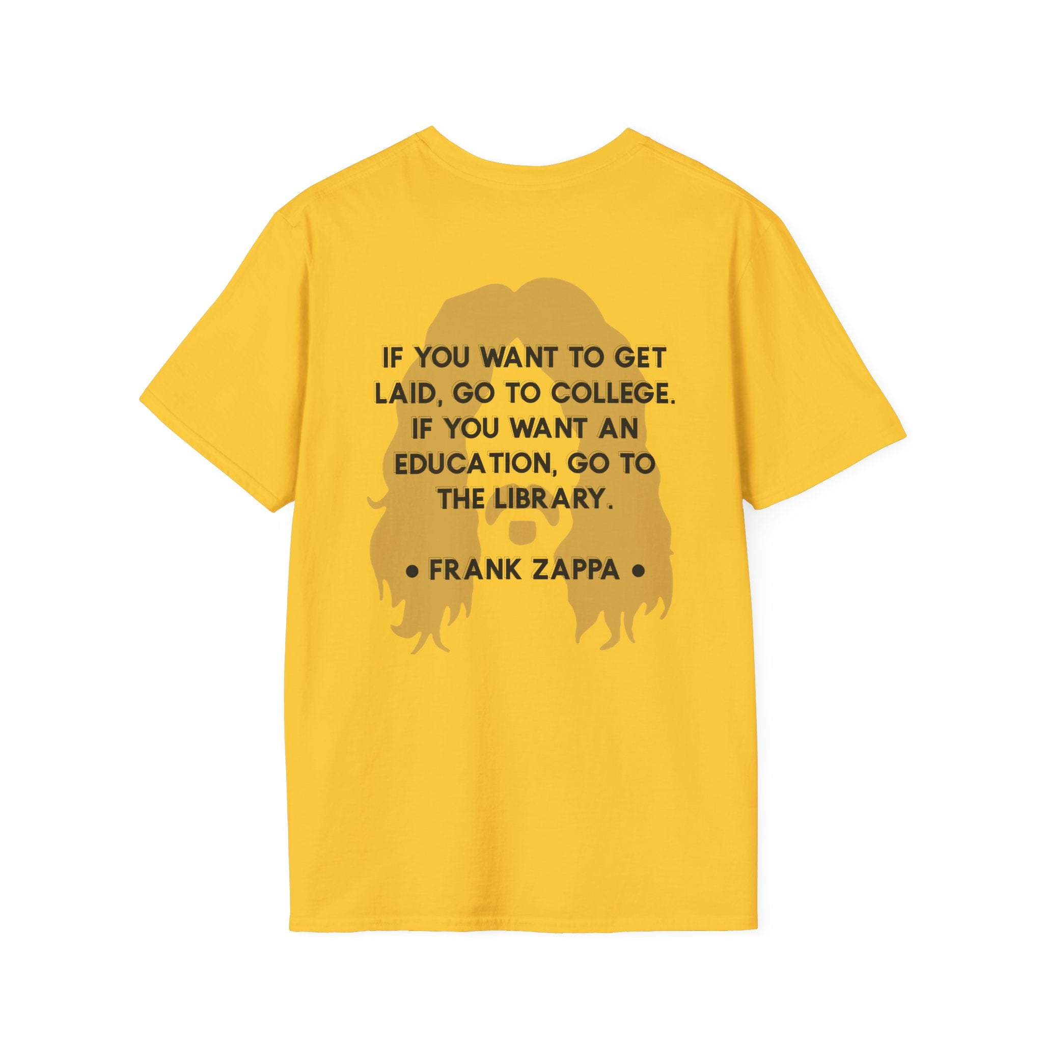 Copy of Copy of Frank Zappa Quote T-Shirt | Minimal Portrait, Back Typography
