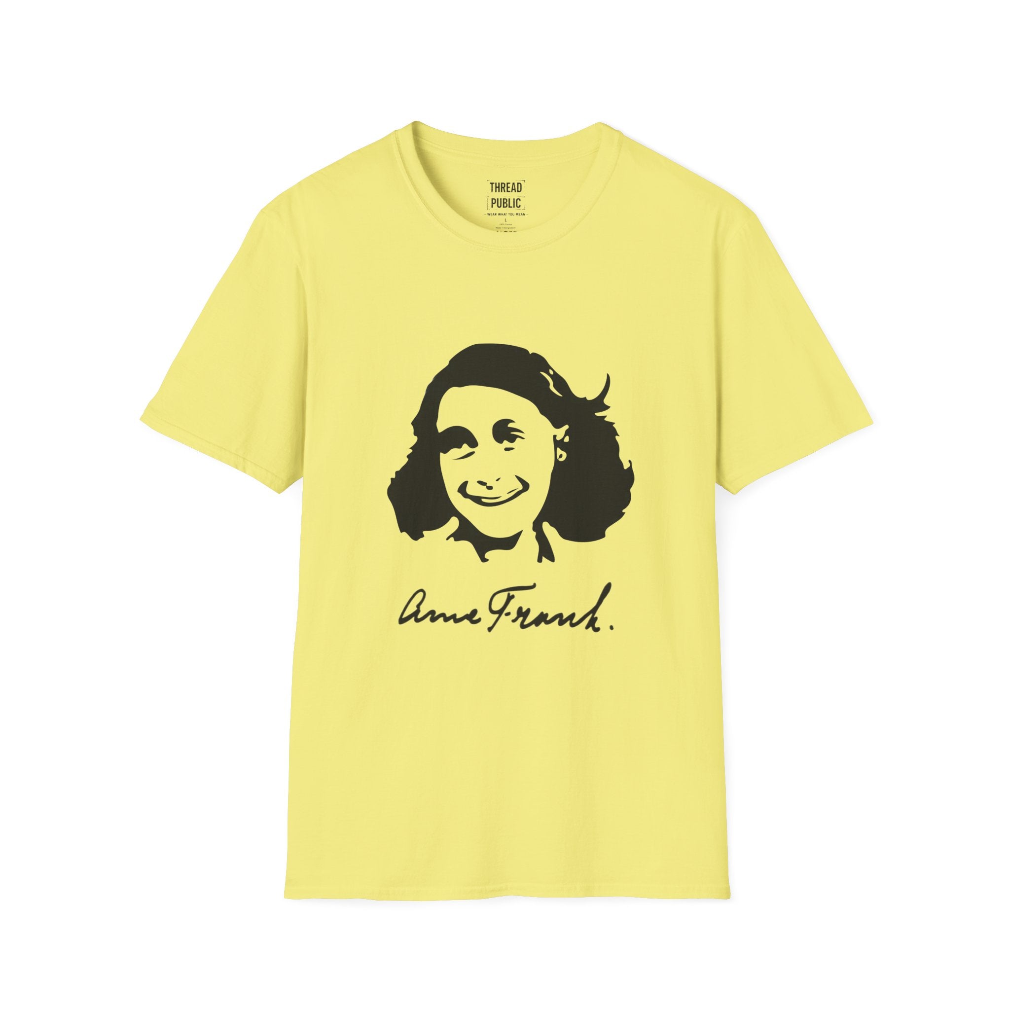 Anne Frank Portrait T-Shirt | Quote back print
