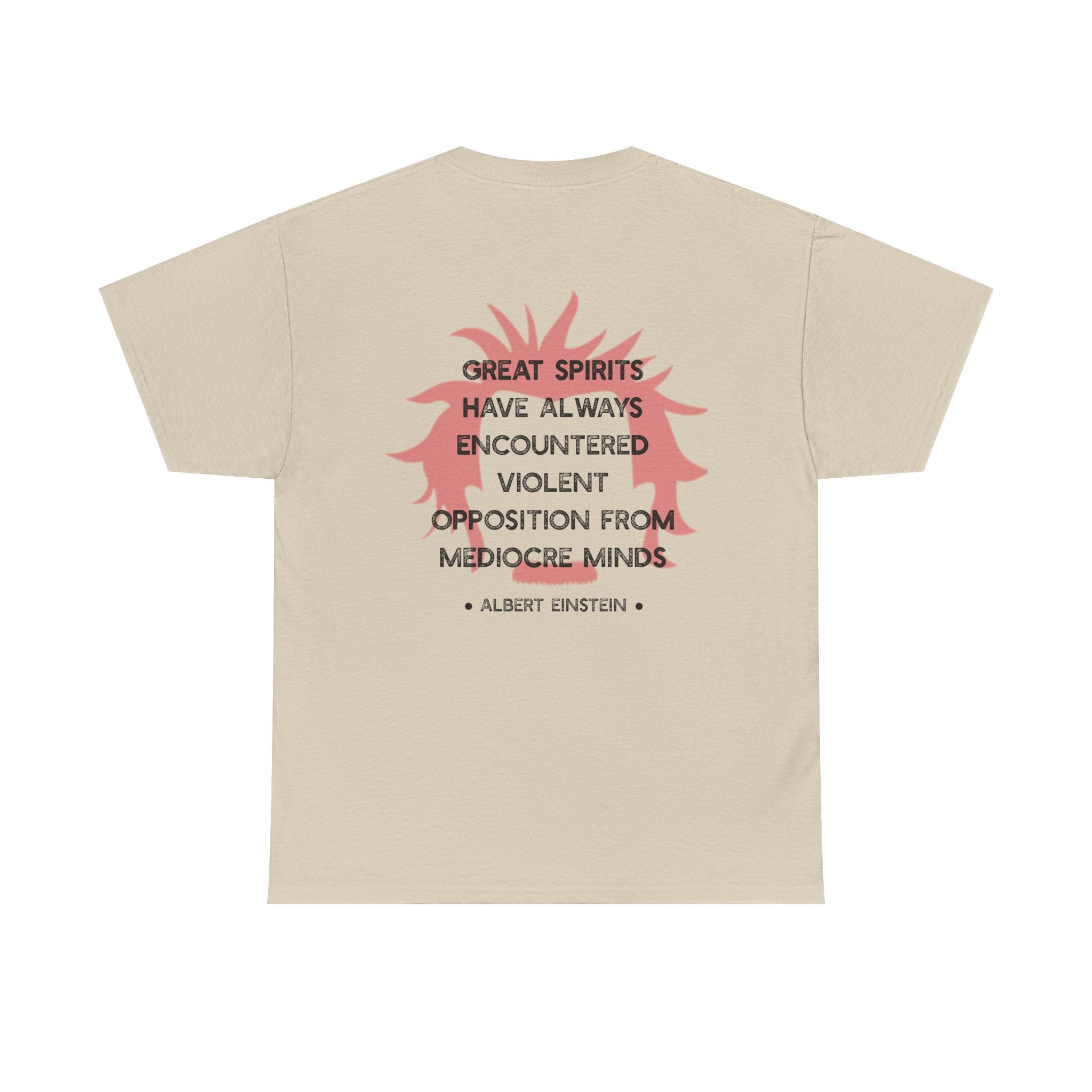 Albert Einstein quote tee | Great spirits have always encountered violent opposition