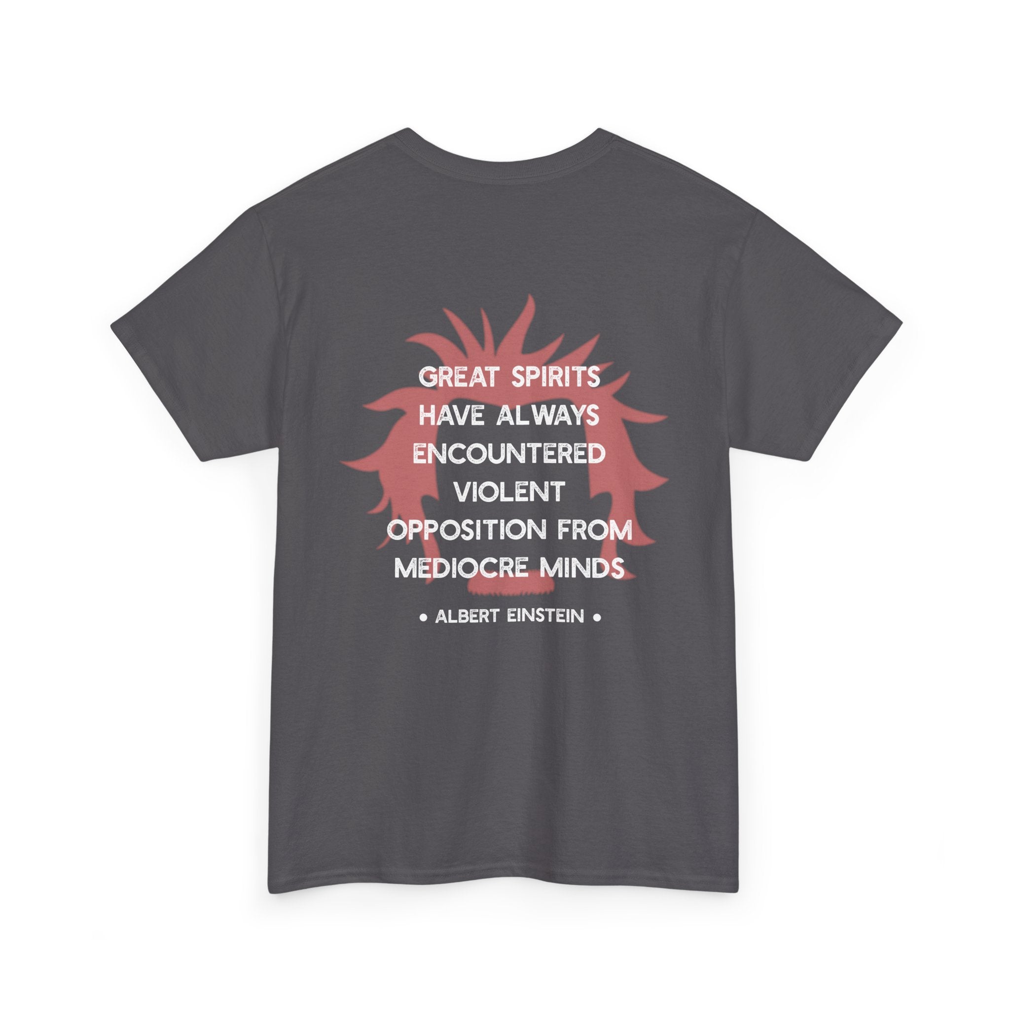 Albert Einstein quote tee | Great spirits have always encountered violent opposition