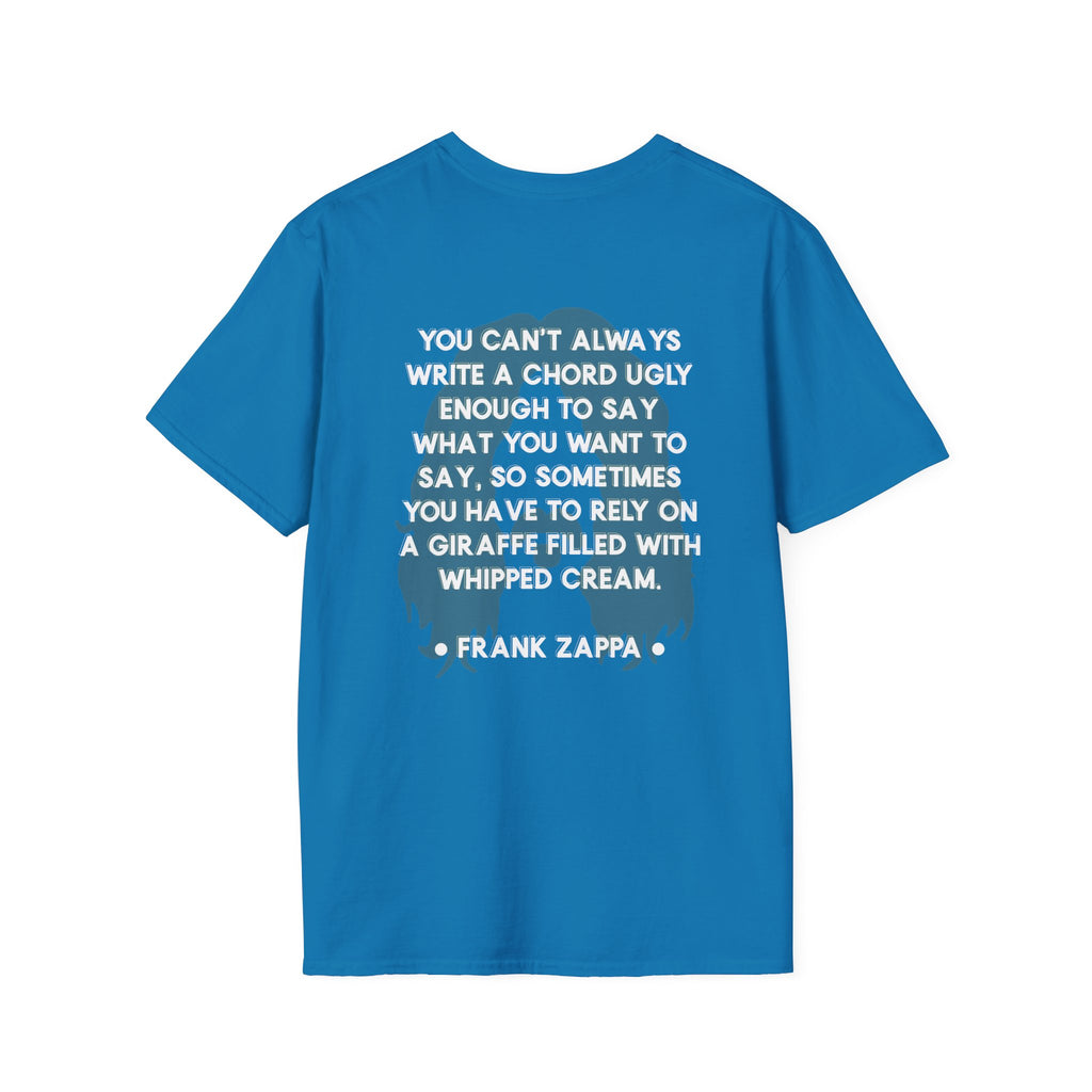 Zappa Quote T-Shirt | Minimal Portrait, Back Typography