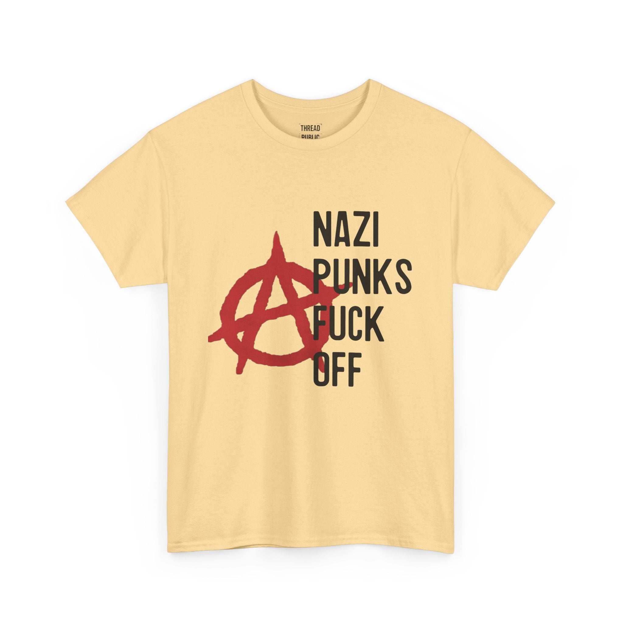 Anarchy Symbol with "Nazi Punks F*** Off" Tee | Punk Protest Shirt