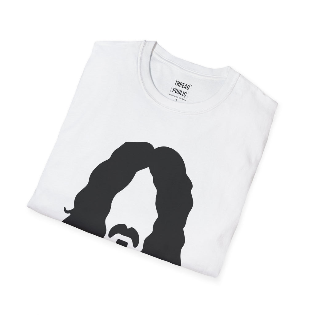 Frank Zappa Quote T-Shirt | Minimal Portrait, Back Typography