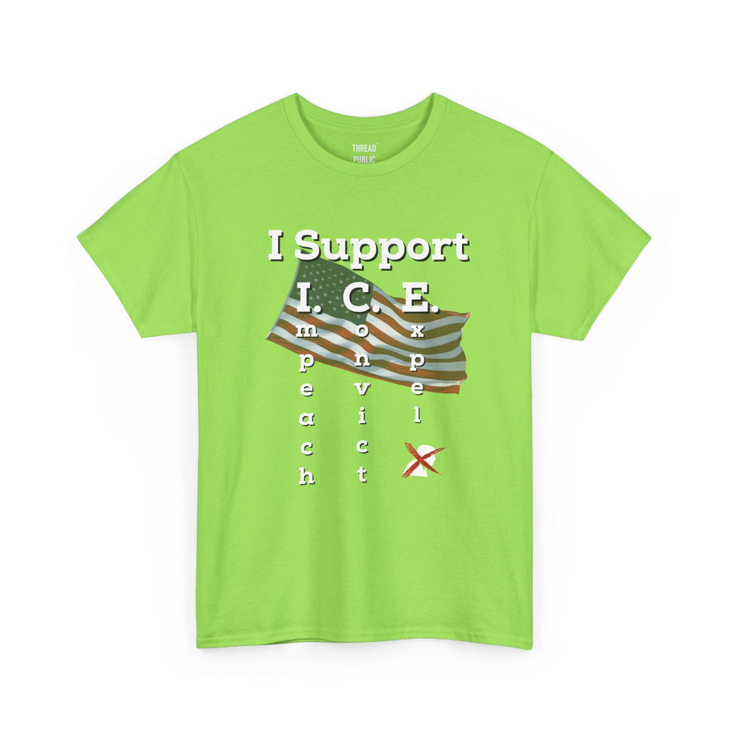 I Support I.C.E. (Read It Again) — Satirical Political T-Shirt