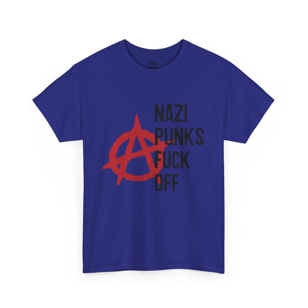 Anarchy Symbol with "Nazi Punks F*** Off" Tee | Punk Protest Shirt