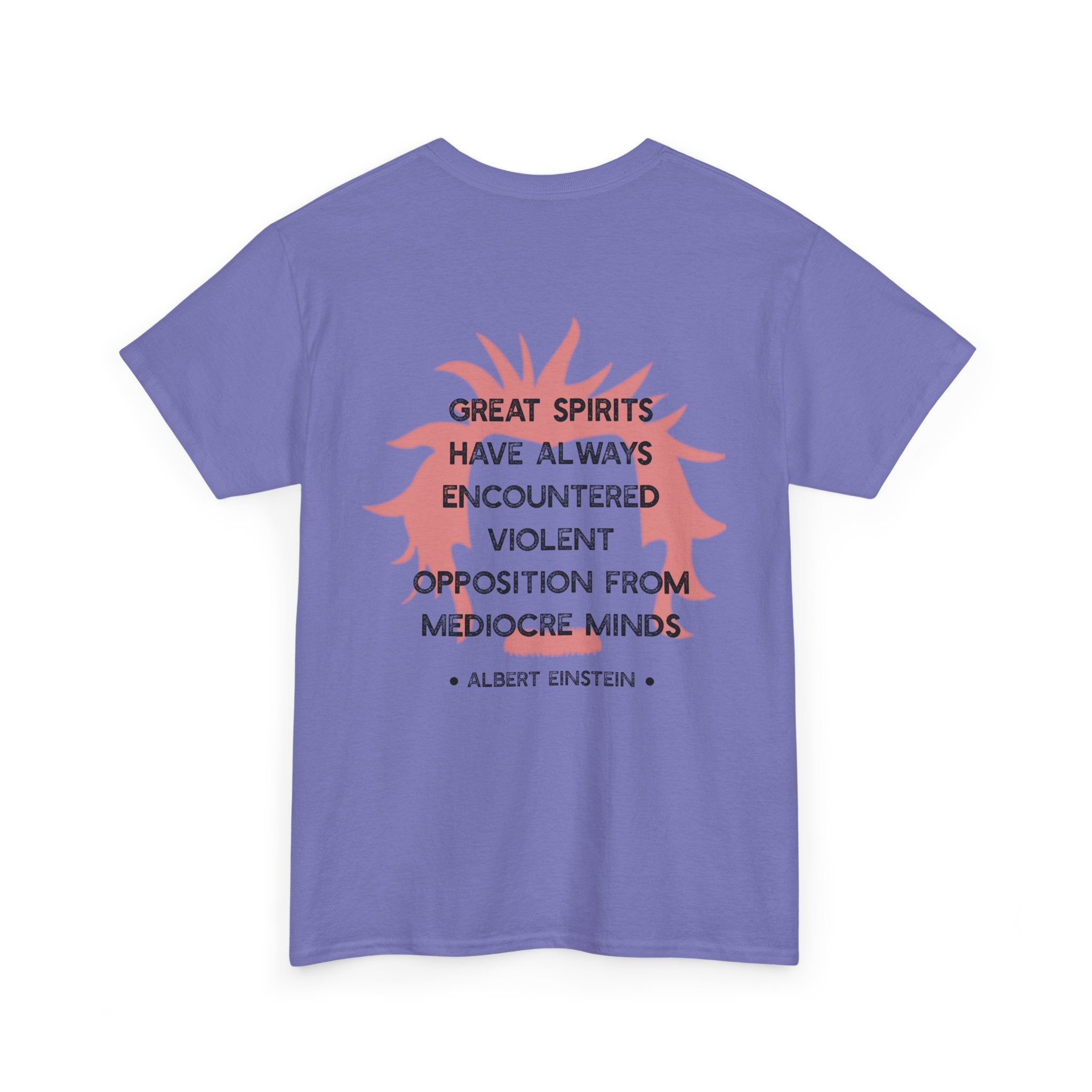 Albert Einstein quote tee | Great spirits have always encountered violent opposition