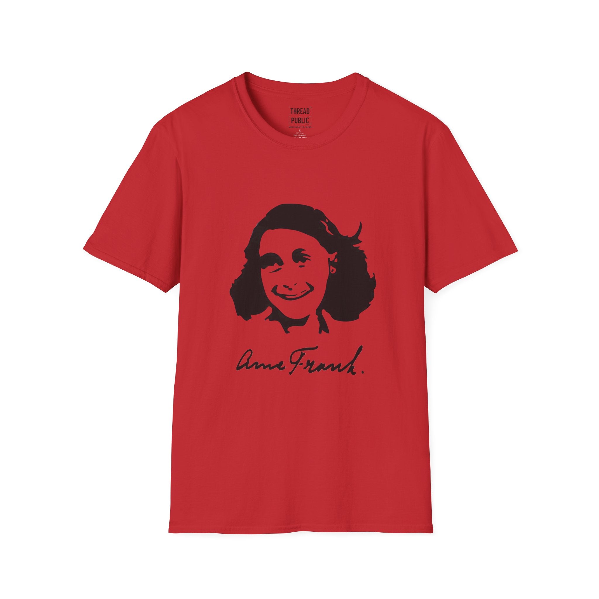 Anne Frank Portrait T-Shirt | Quote back print
