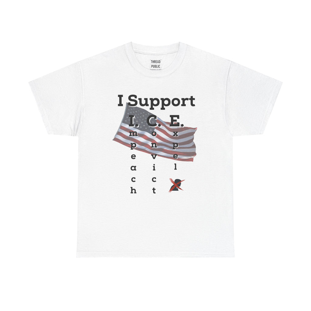 I Support I.C.E. (Read It Again) — Satirical Political T-Shirt