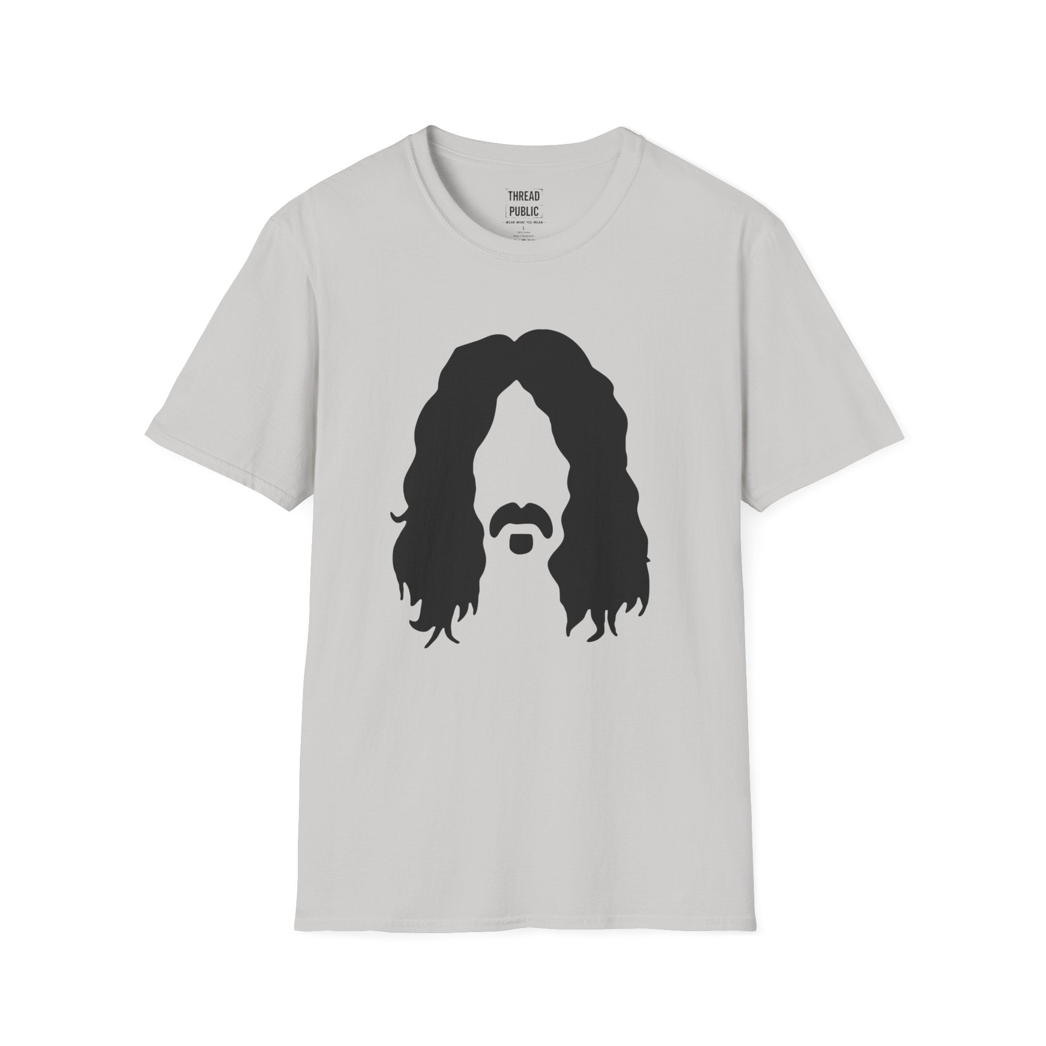 Frank Zappa Quote T-Shirt | Minimal Portrait, Back Typography