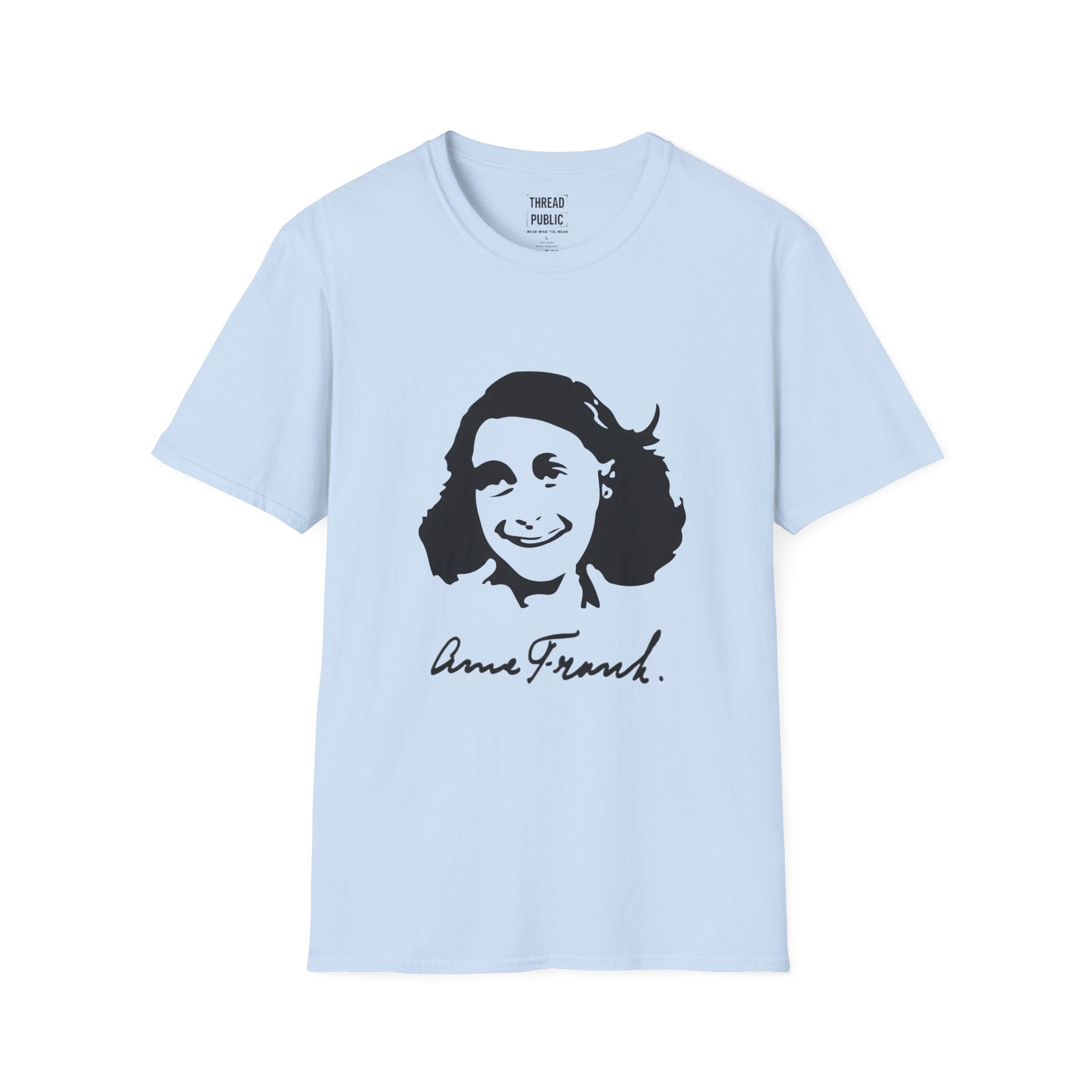 Anne Frank Portrait T-Shirt | Quote back print