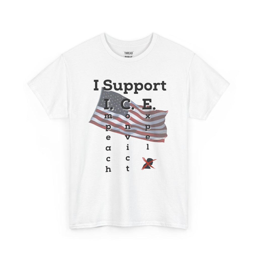 I Support I.C.E. (Read It Again) — Satirical Political T-Shirt