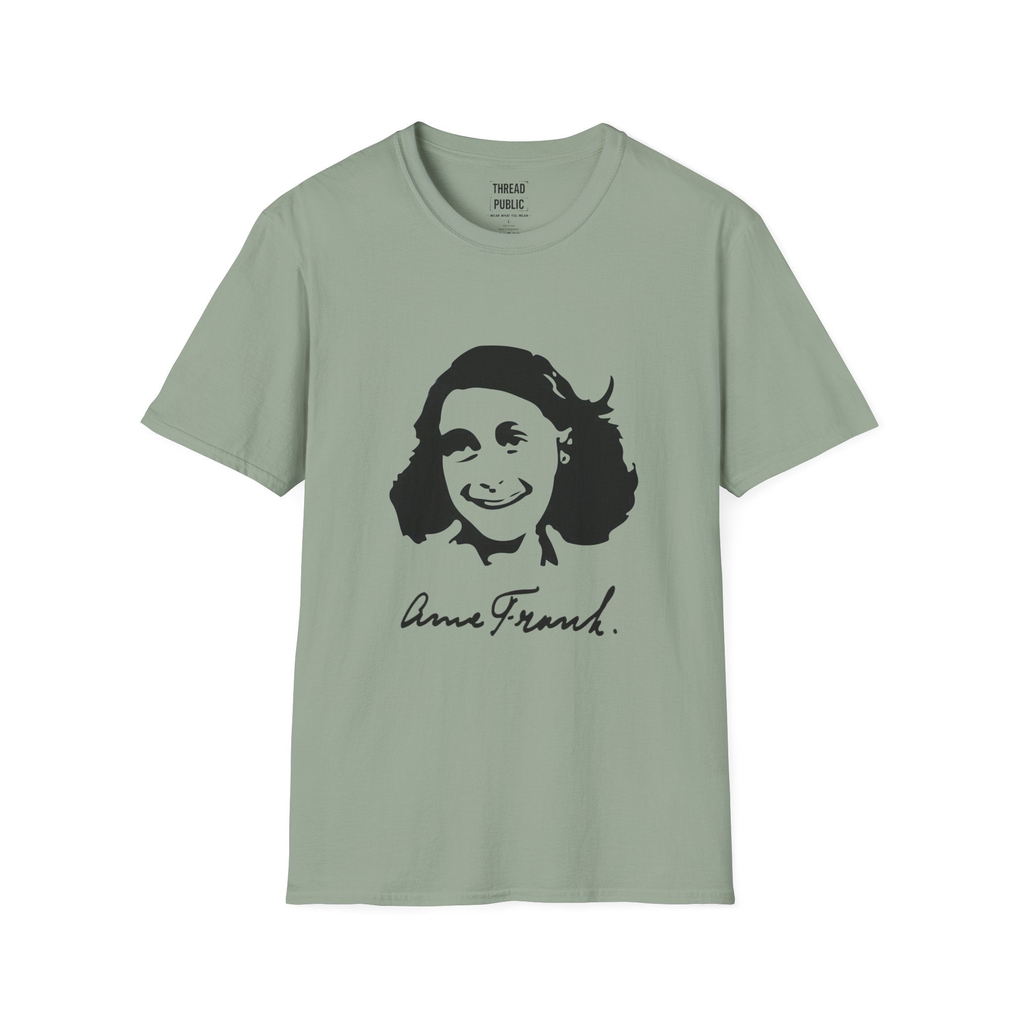 Anne Frank Portrait T-Shirt | Quote back print