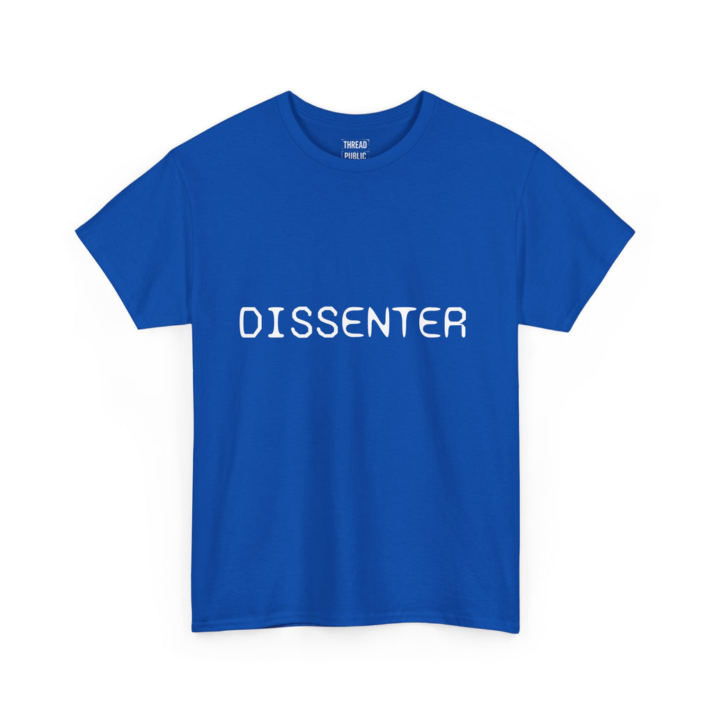 DISSENTER T-Shirt | Minimal Text Tee, Bold Statement Shirt