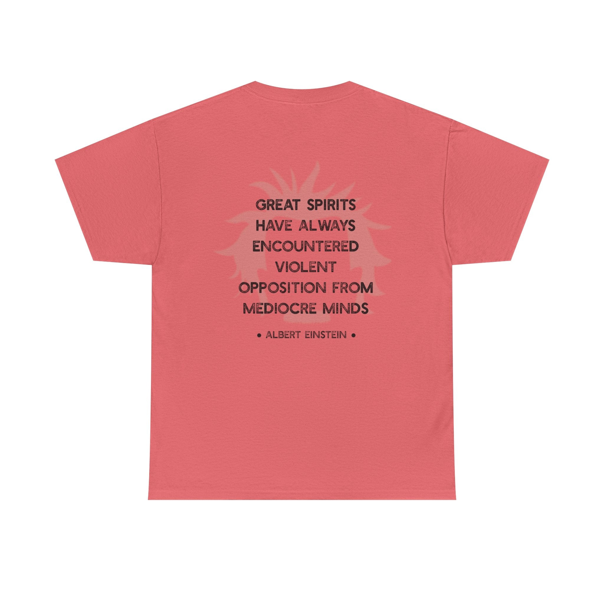 Albert Einstein quote tee | Great spirits have always encountered violent opposition