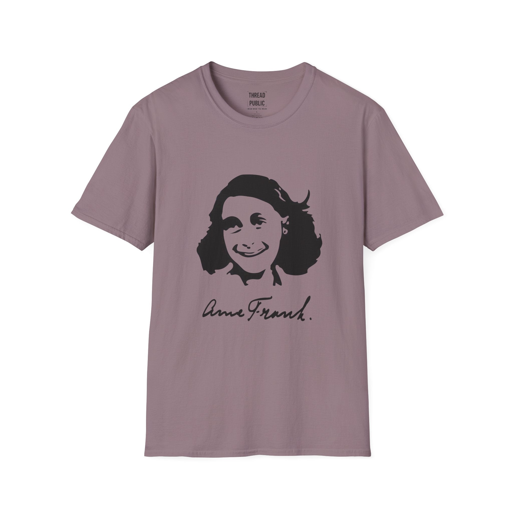 Anne Frank Portrait T-Shirt | Quote back print