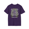 Zappa Quote T-Shirt | Minimal Portrait, Back Typography