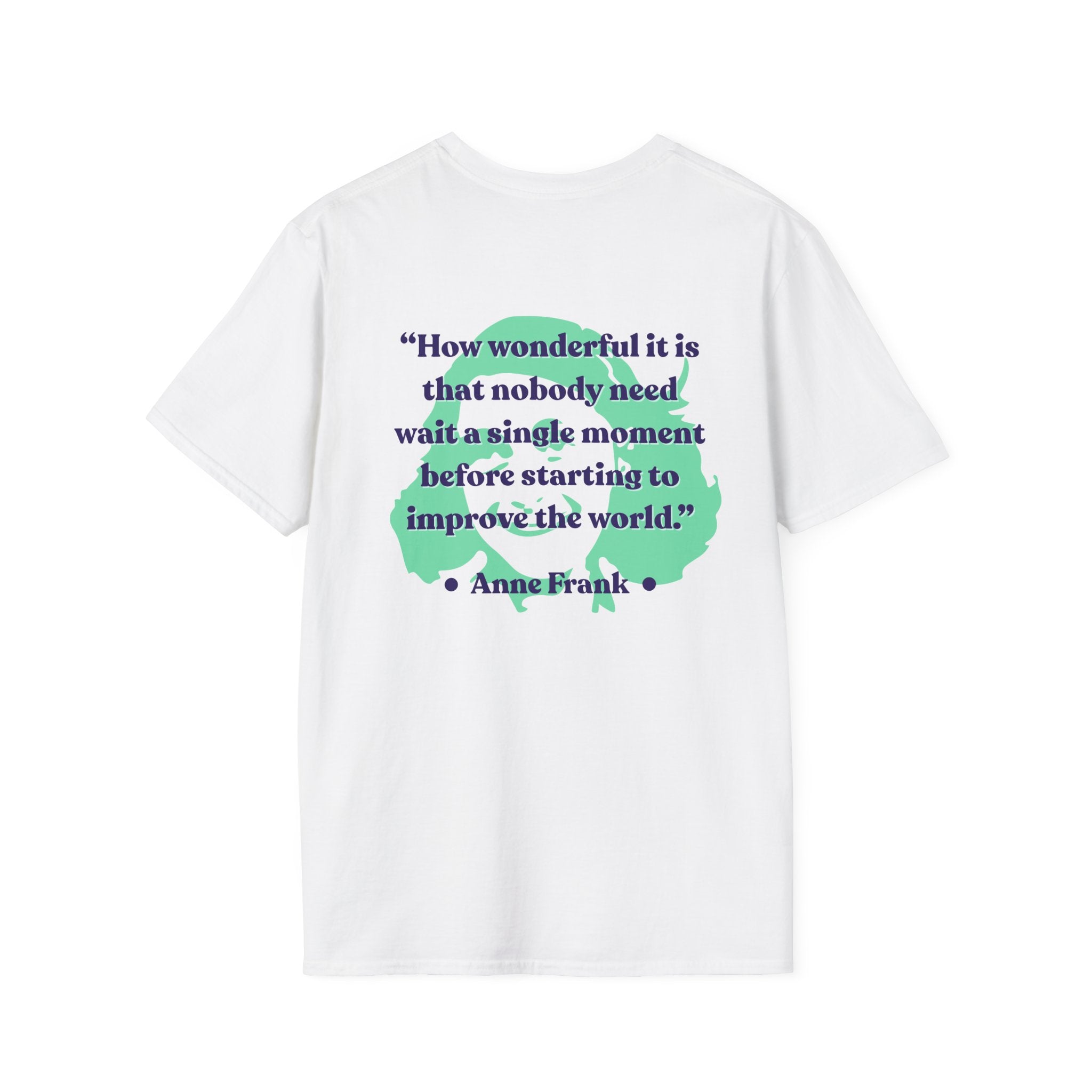 Anne Frank Portrait T-Shirt | Quote back print