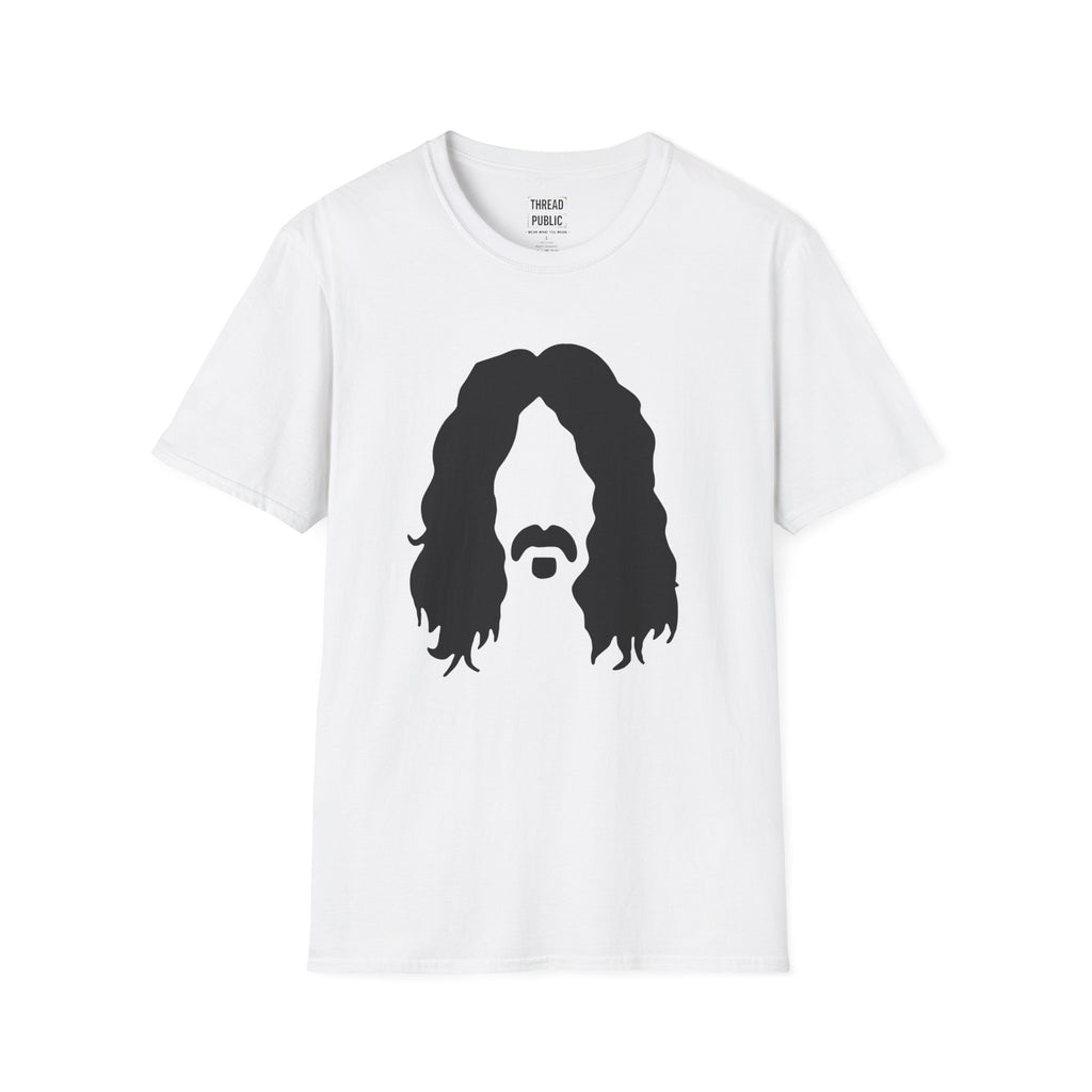 Frank Zappa Quote T-Shirt | Minimal Portrait, Back Typography