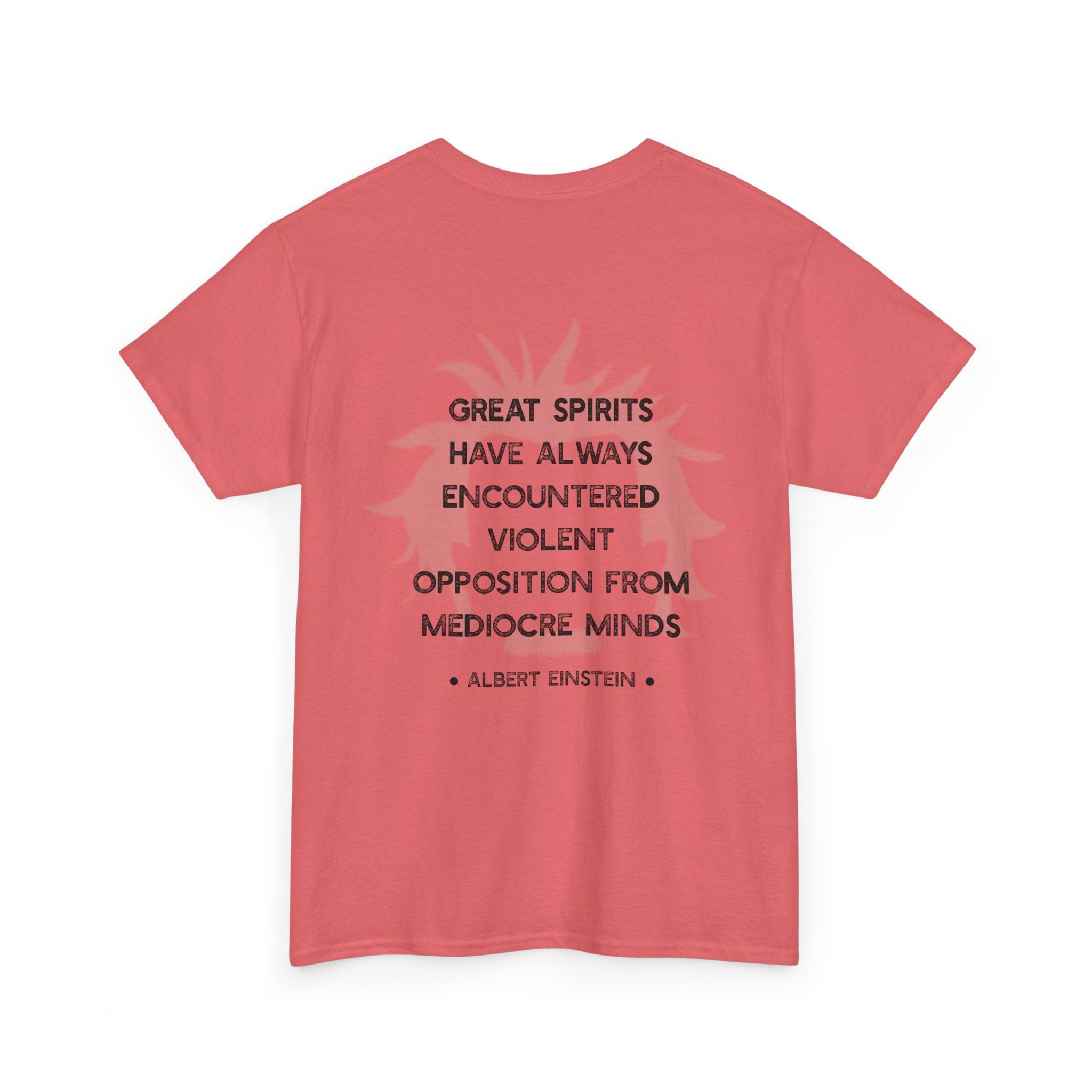 Albert Einstein quote tee | Great spirits have always encountered violent opposition