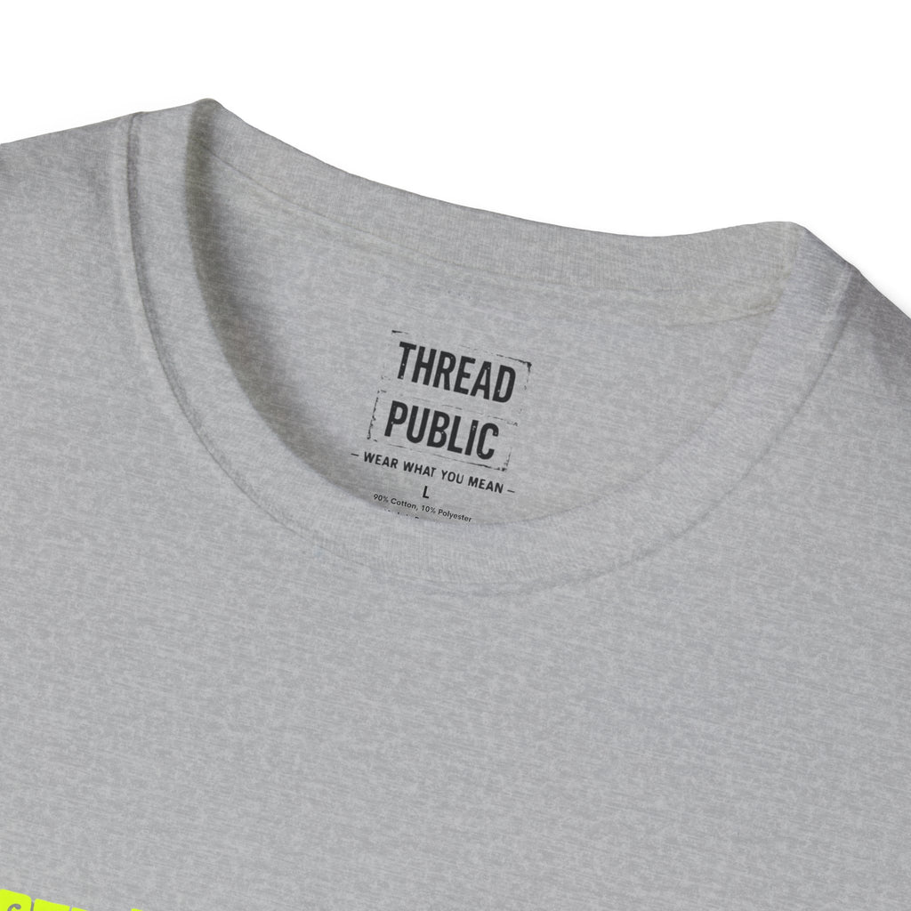 Jimi Quote T-Shirt | Retro Guitar Portrait, Yellow Text