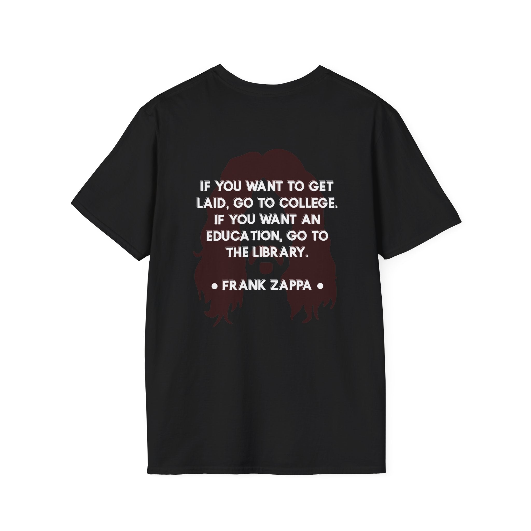 Copy of Copy of Frank Zappa Quote T-Shirt | Minimal Portrait, Back Typography
