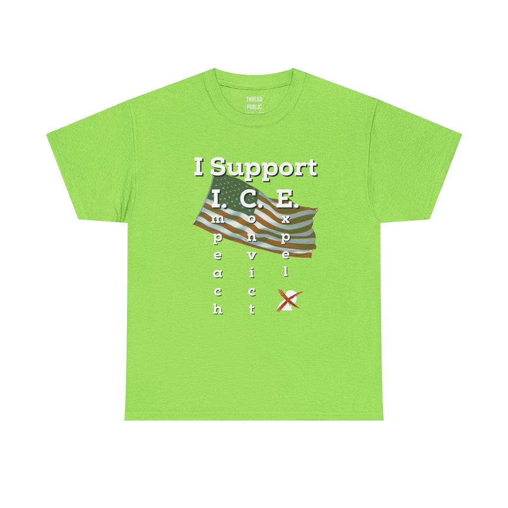 I Support I.C.E. (Read It Again) — Satirical Political T-Shirt