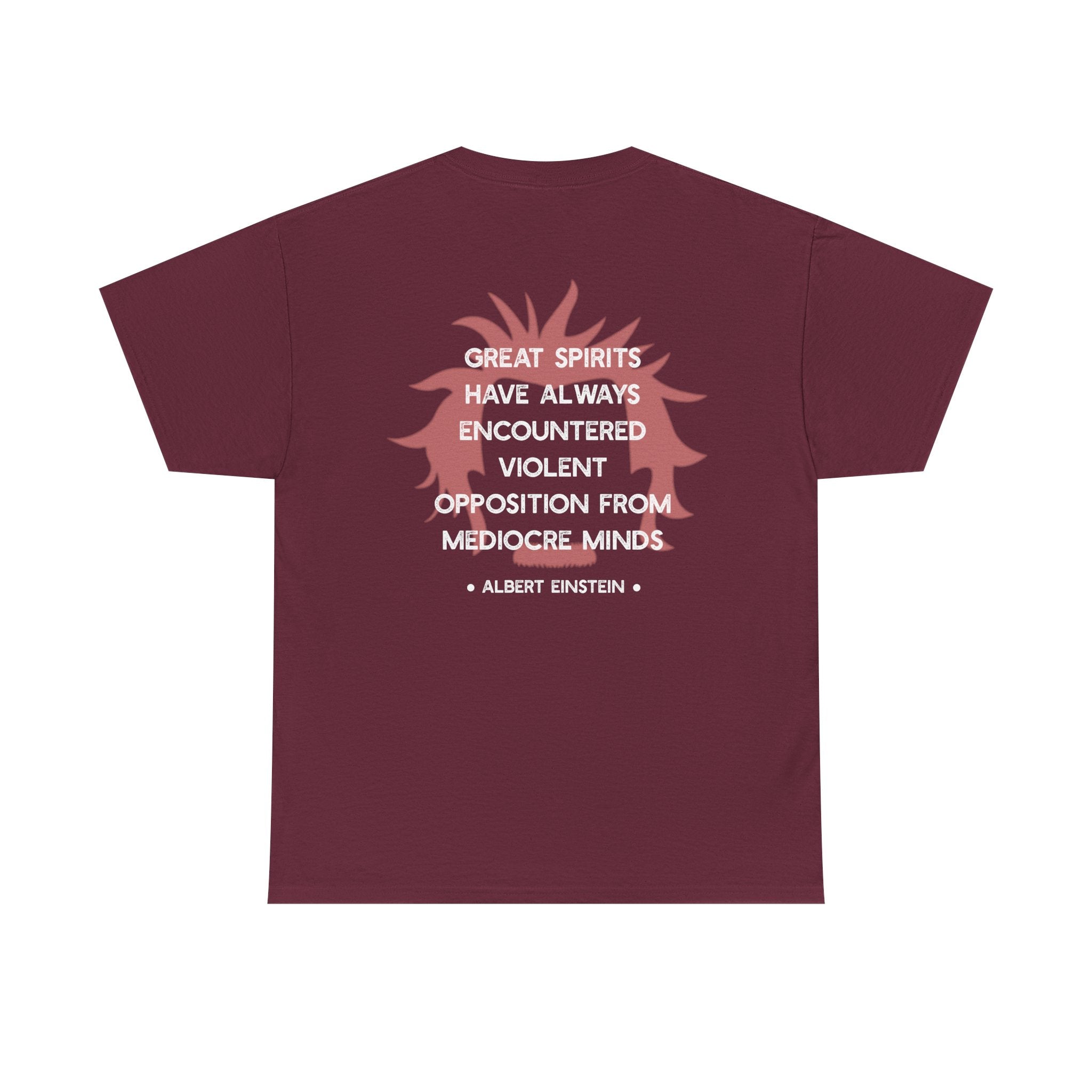 Albert Einstein quote tee | Great spirits have always encountered violent opposition
