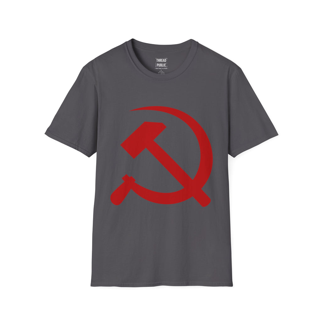Red Hammer and Sickle Graphic T-Shirt | Communist Symbol Tee