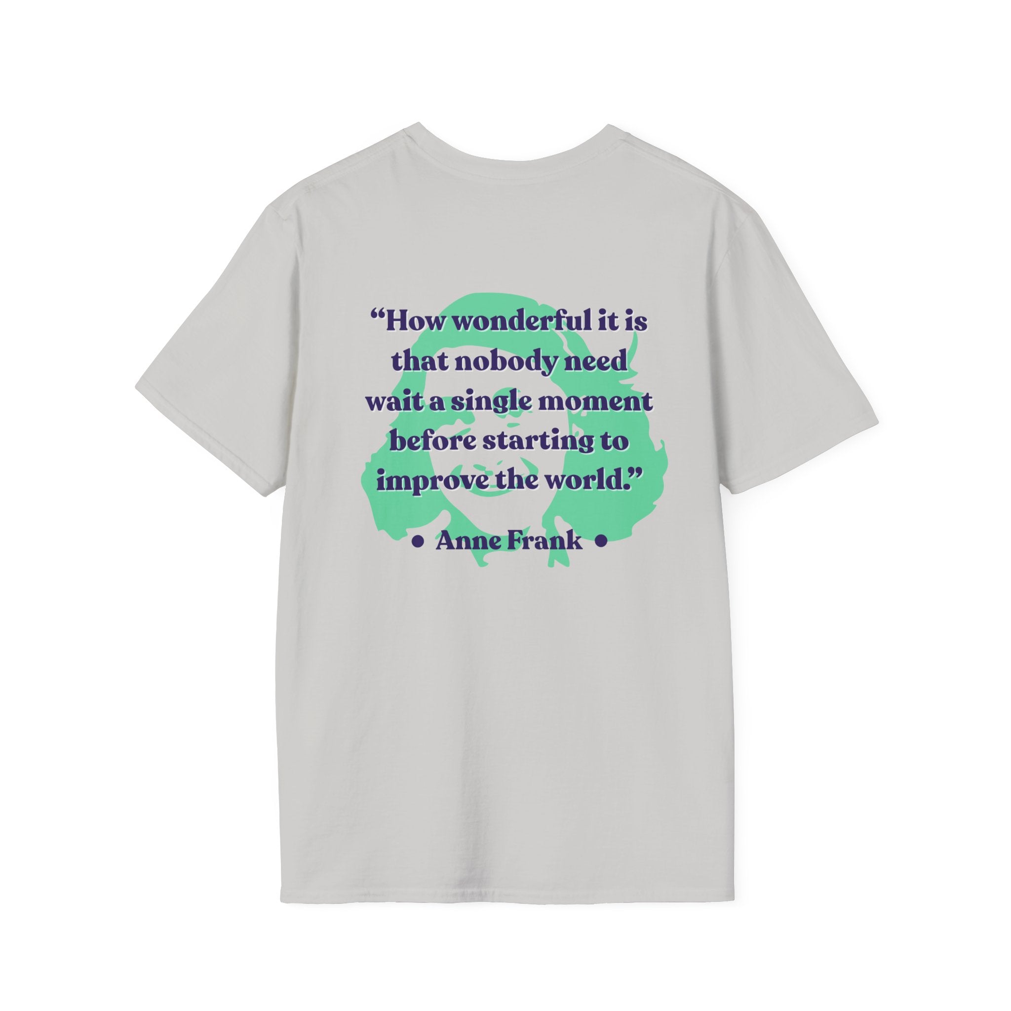 Anne Frank Portrait T-Shirt | Quote back print