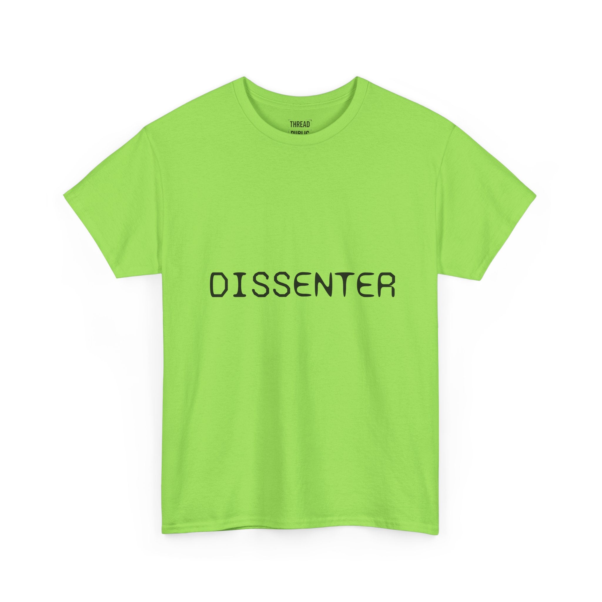 DISSENTER T-Shirt | Minimal Text Tee, Bold Statement Shirt