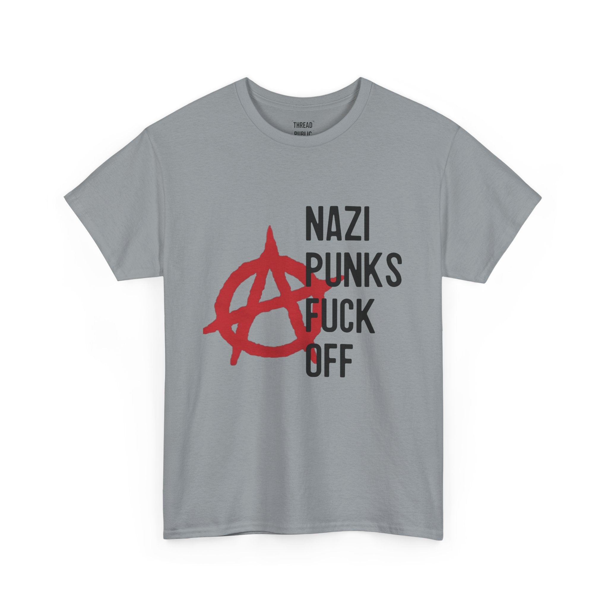 Anarchy Symbol with "Nazi Punks F*** Off" Tee | Punk Protest Shirt