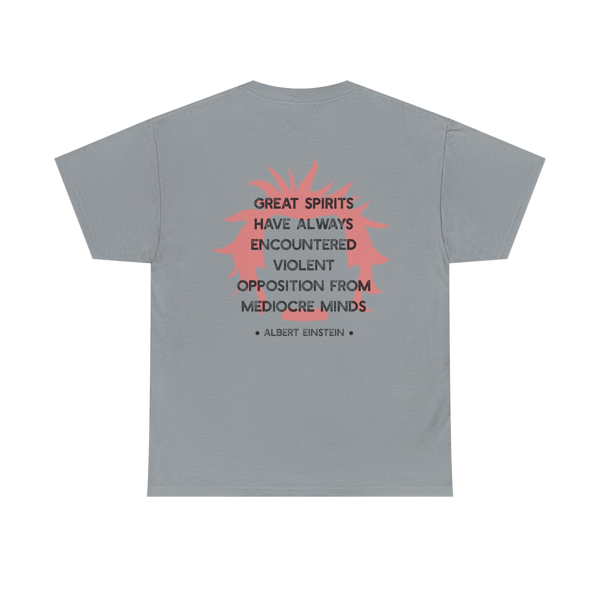 Albert Einstein quote tee | Great spirits have always encountered violent opposition
