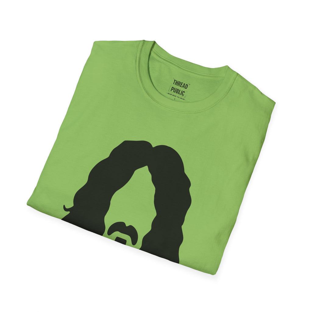 Frank Zappa Quote T-Shirt | Minimal Portrait, Back Typography