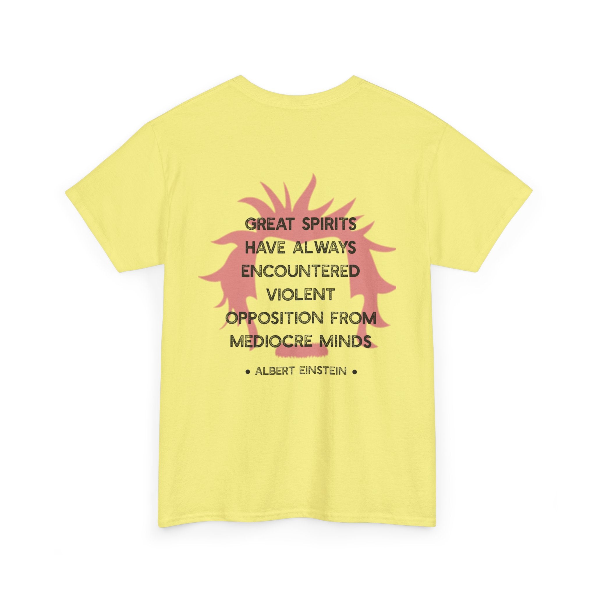 Albert Einstein quote tee | Great spirits have always encountered violent opposition