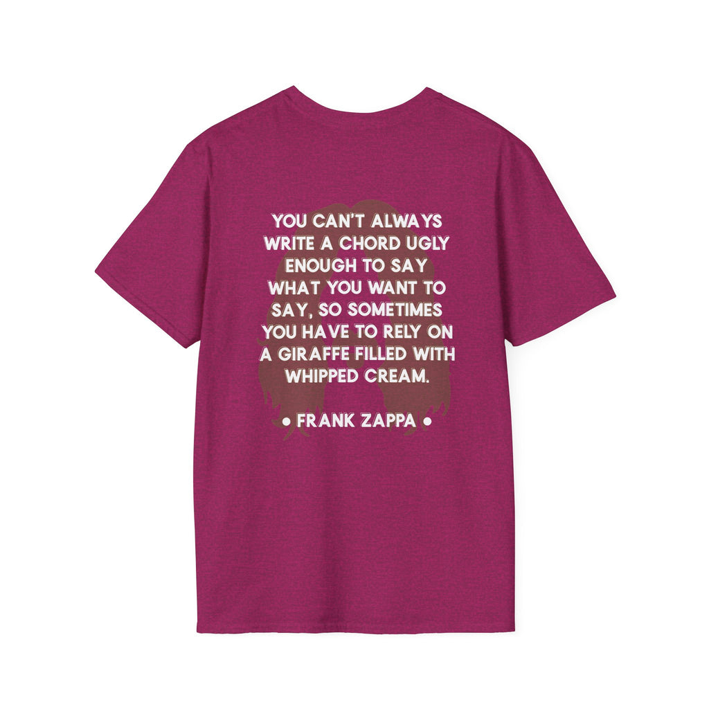 Zappa Quote T-Shirt | Minimal Portrait, Back Typography