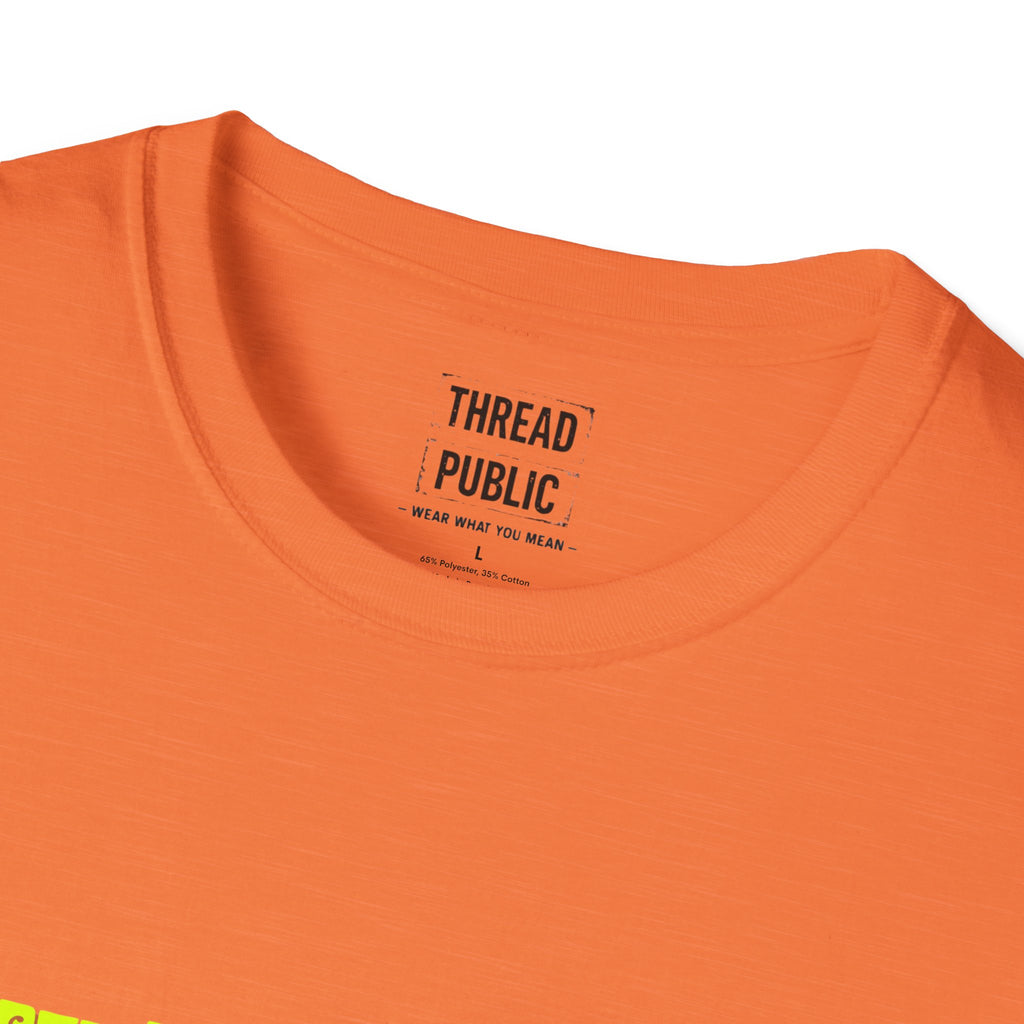 Jimi Quote T-Shirt | Retro Guitar Portrait, Yellow Text