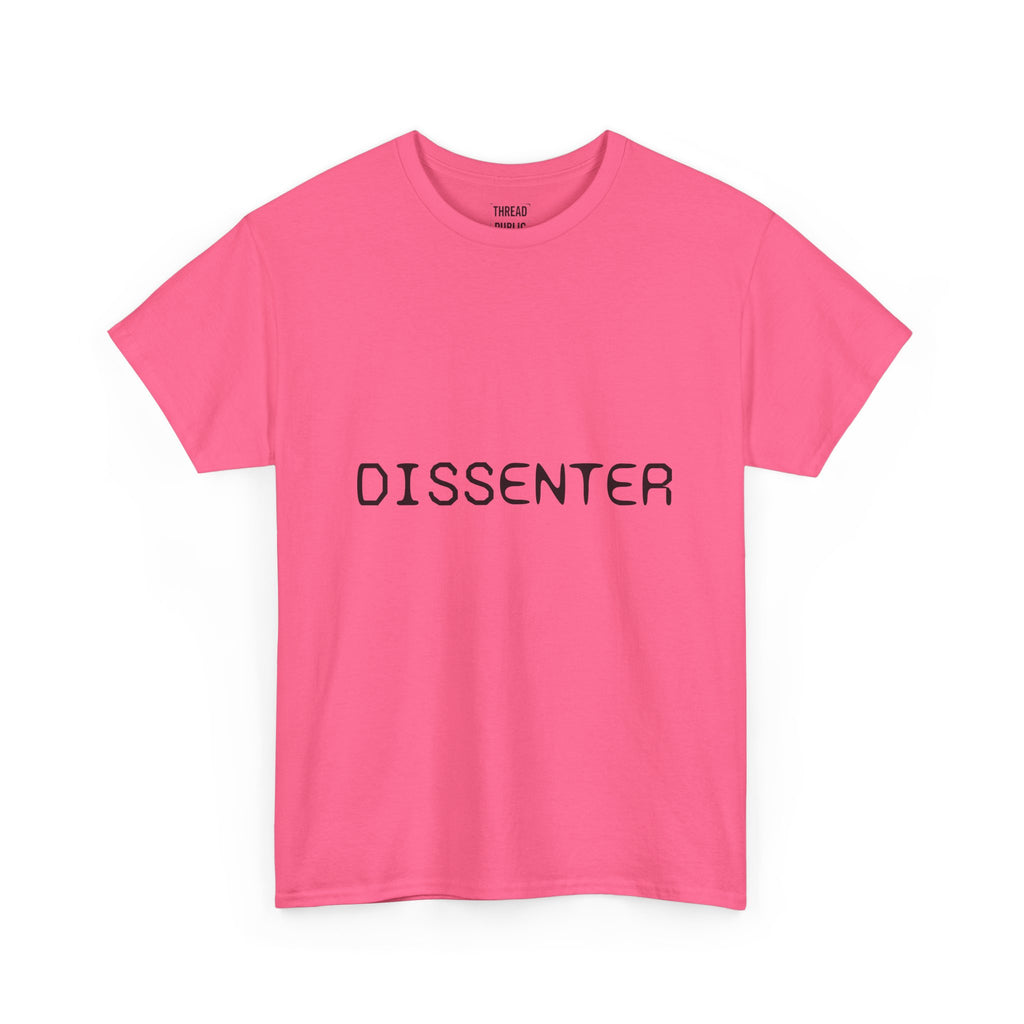 DISSENTER T-Shirt | Minimal Text Tee, Bold Statement Shirt