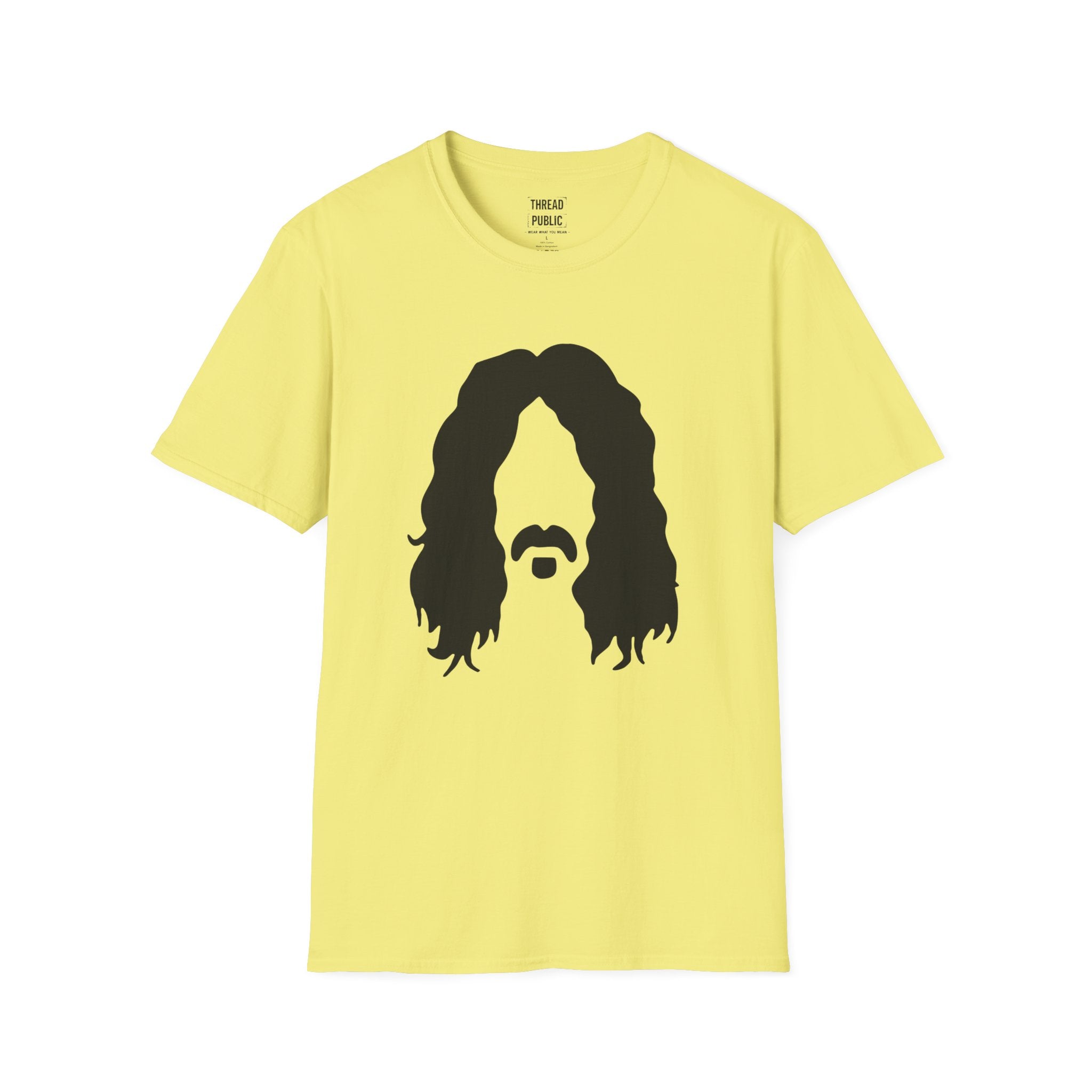 Frank Zappa Quote T-Shirt | Minimal Portrait, Back Typography