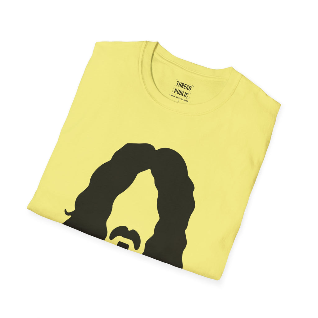 Frank Zappa Quote T-Shirt | Minimal Portrait, Back Typography